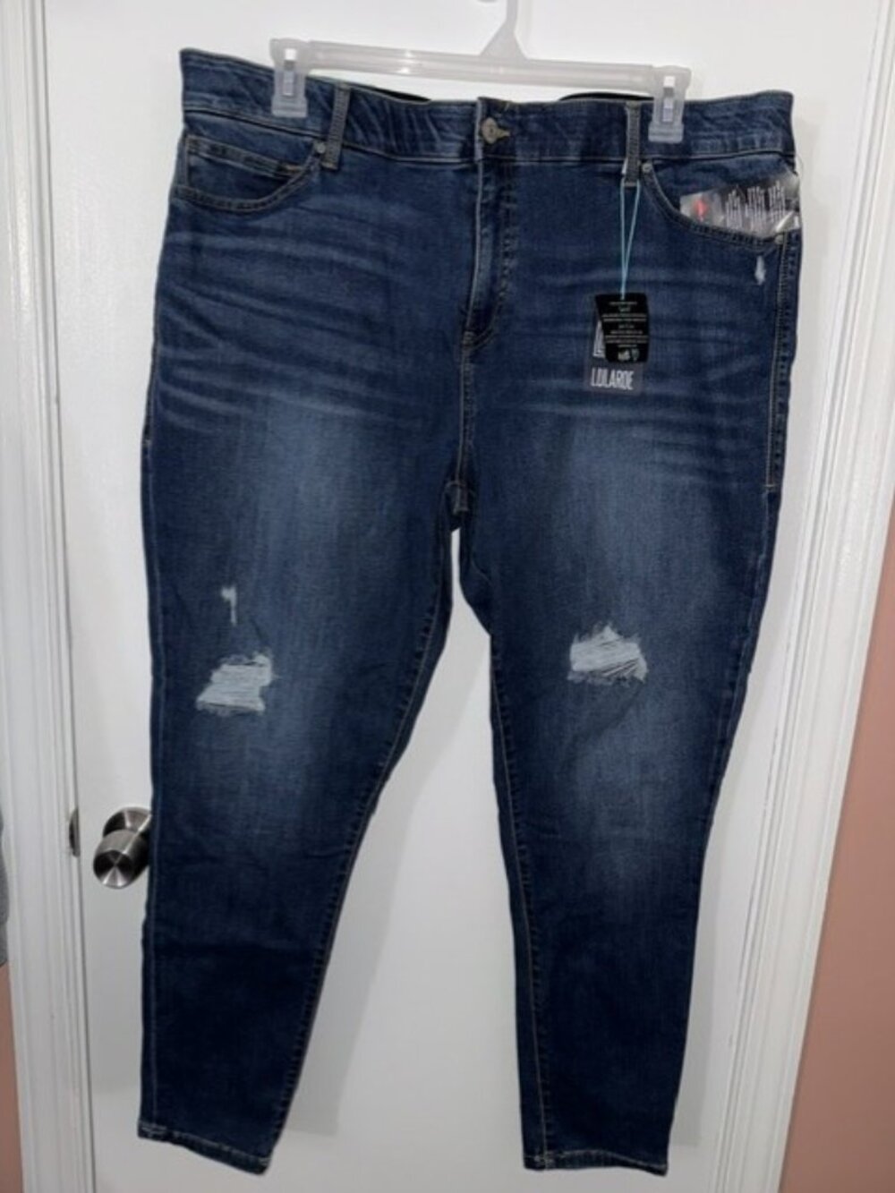 NWT LuLaRoe Skinny Fit Denim Jeans Blue Wash Stretch Size 42